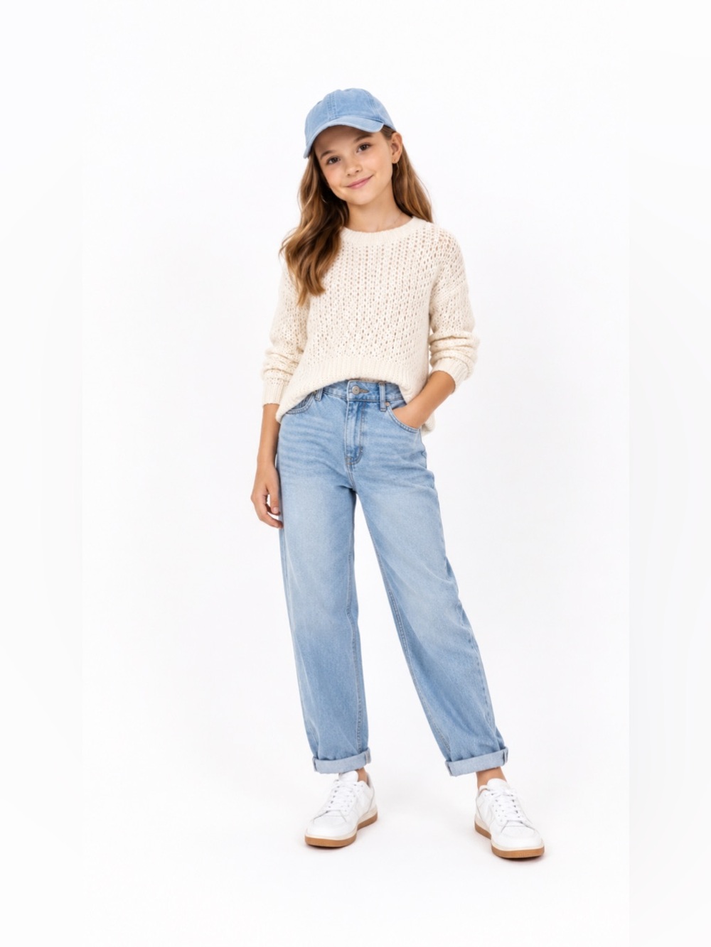 Abercrombie & Fitch Crew Neck Sweater Chunky Knit Cropped